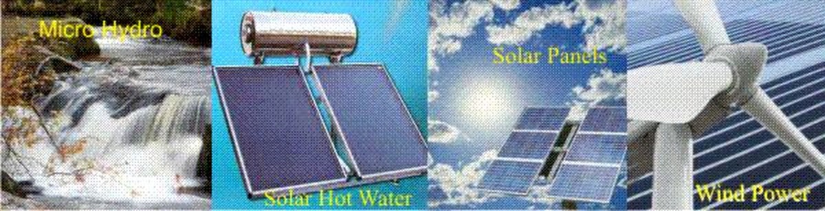 Solar hot water panels on a roof